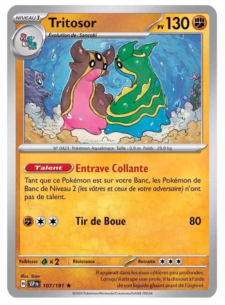 Holo - Pokemon - Étincelles Déferlantes - Tritosor 107/191