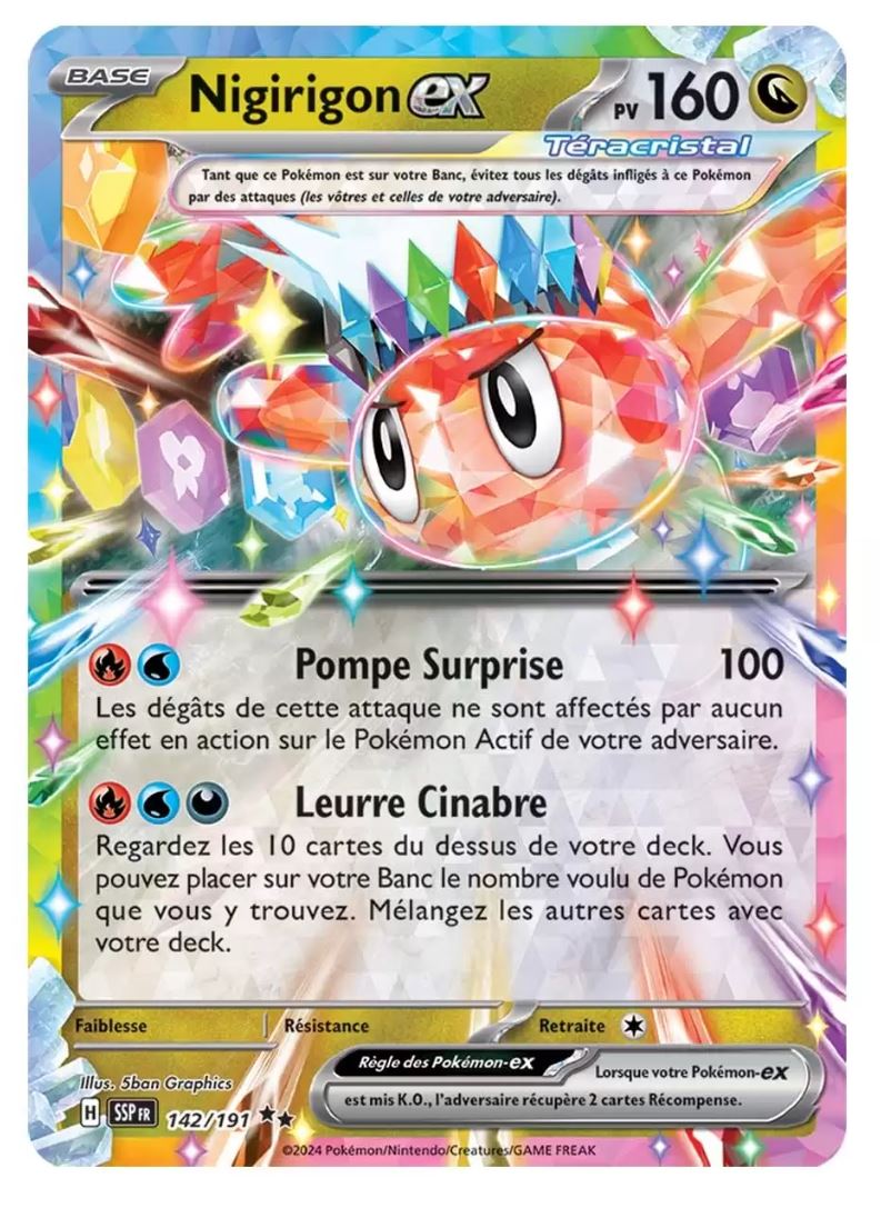 Ultra - Pokemon - Étincelles Déferlantes - Nigirigon ex 142/191