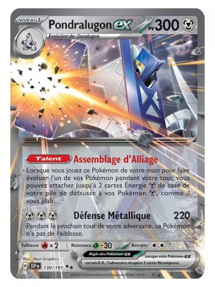 Ultra - Pokemon - Étincelles Déferlantes - Pondralugon ex 130/191