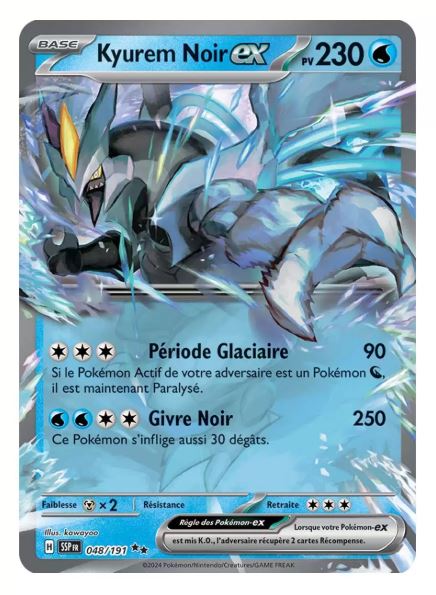 Ultra - Pokemon - Étincelles Déferlantes - Kyurem Noir ex 48/191